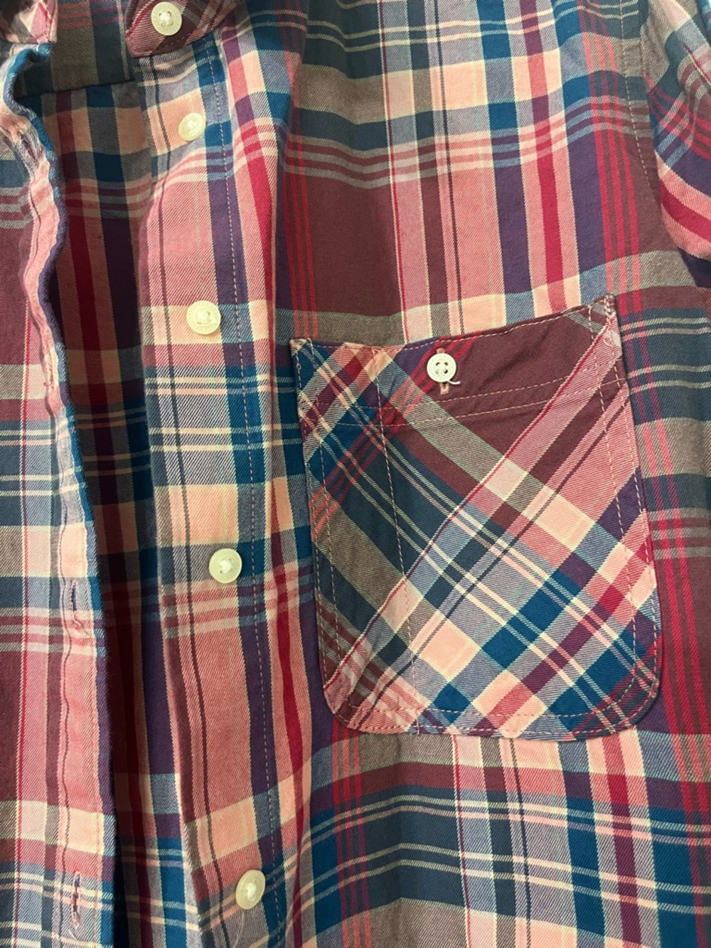 Lauren Ralph Lauren Pink Plaid Button-Down Shirt Long Sleeves Womens Large - Picture 4 of 11